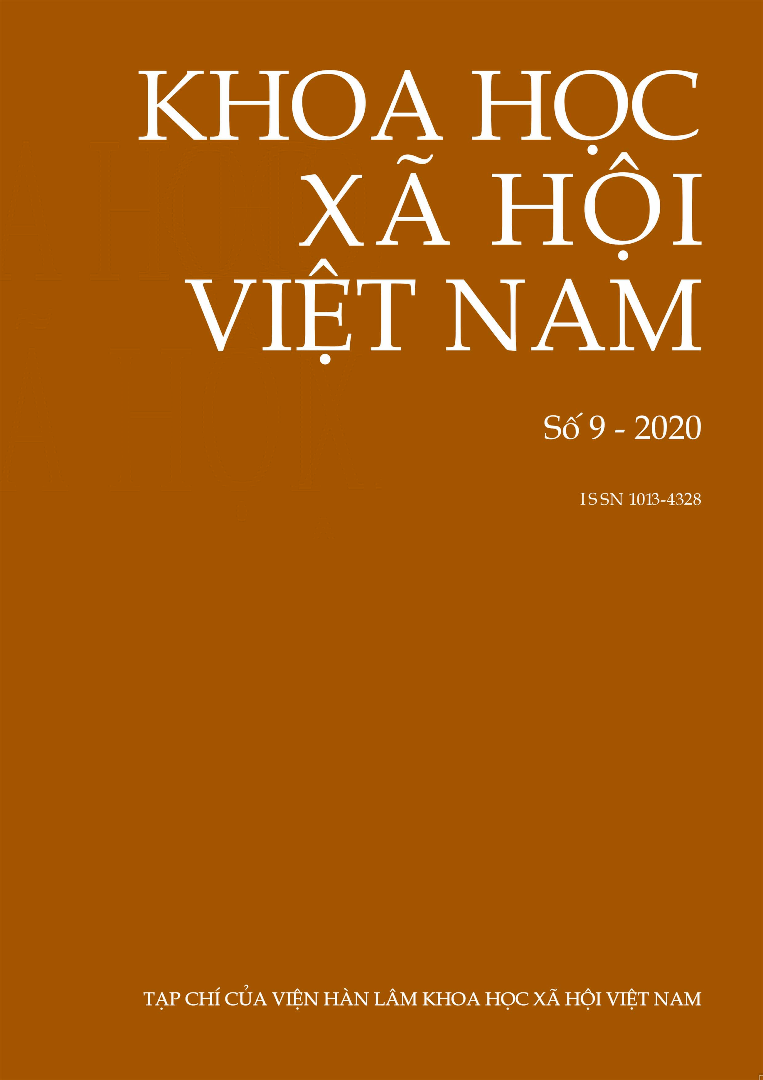 Khoa học xã hội Việt Nam. Số 9 - 2020